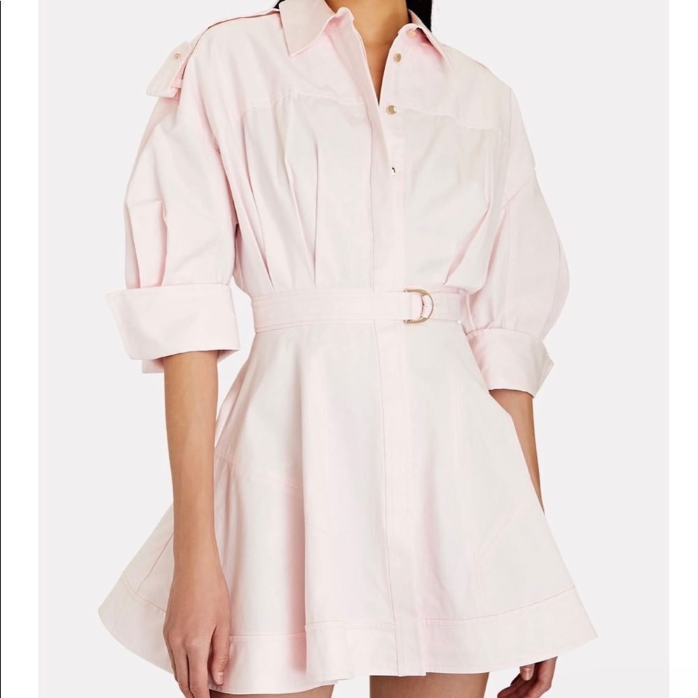Acler Vienna cotton mini dress in light pink